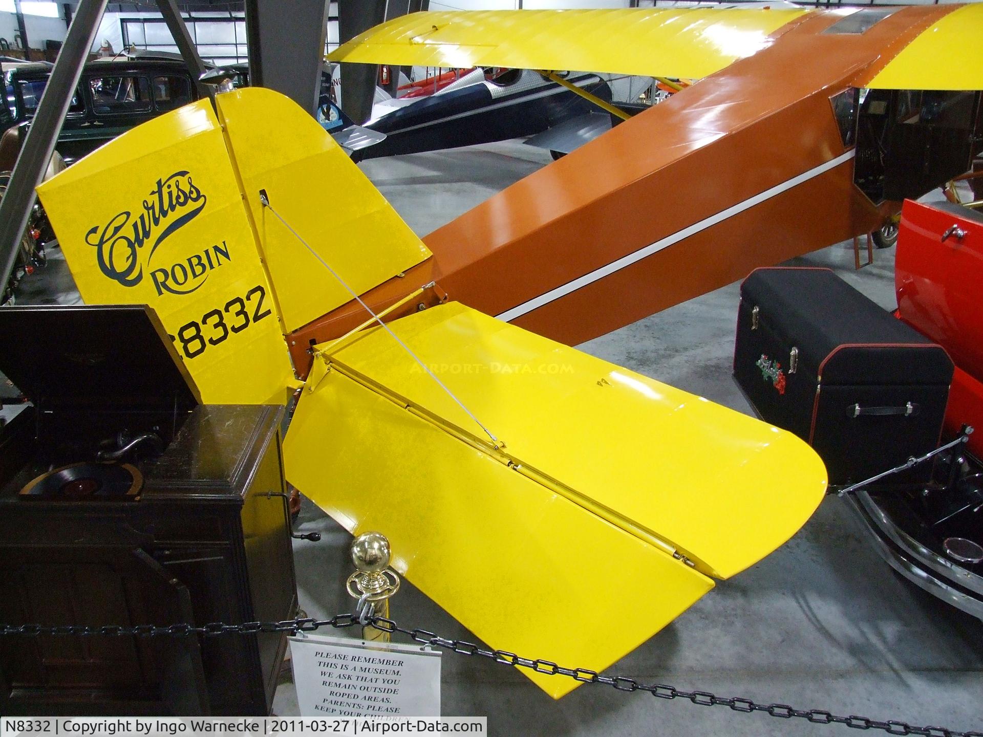 N8332, 1929 Curtiss-Wright Robin C/N 213, Curtiss-Wright Robin at the Western Antique Aeroplane and Automobile Museum, Hood River OR