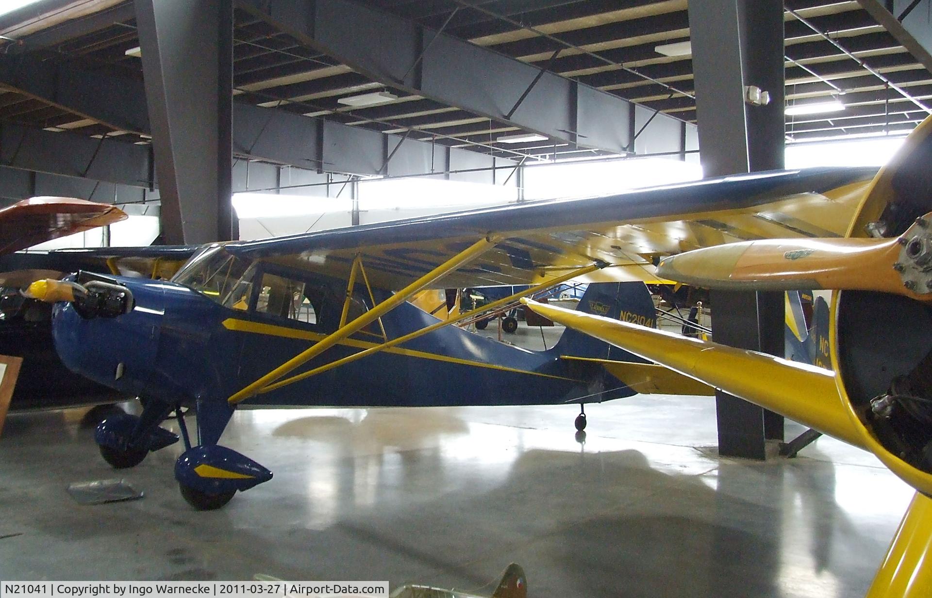 N21041, 1938 Aeronca KCA C/N KCA-19, Aeronca KCA at the Western Antique Aeroplane and Automobile Museum, Hood River OR