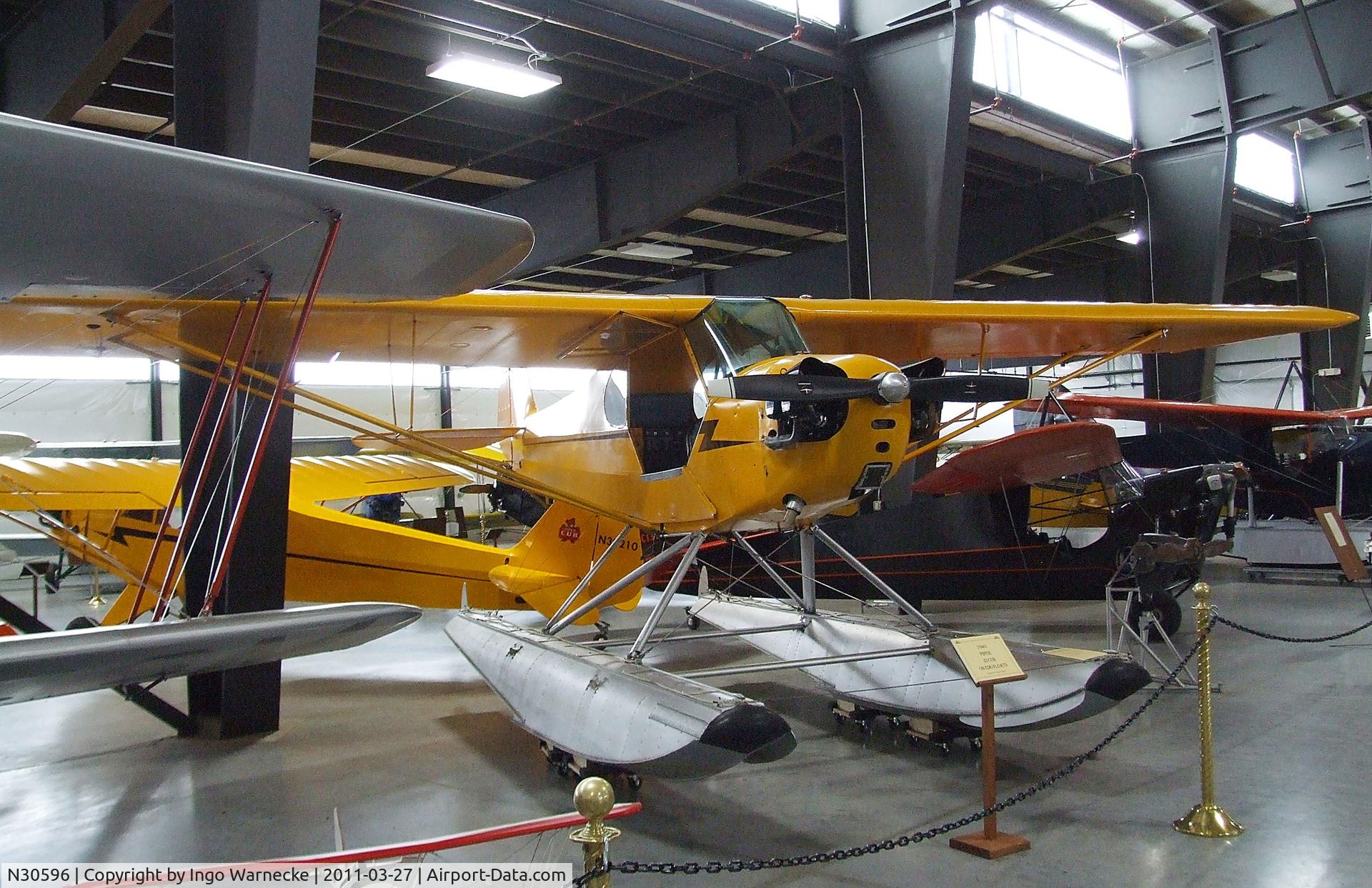N30596, 1940 Piper J3C-65 Cub Cub C/N 4963, Piper J3C-65 Cub on floats at the Western Antique Aeroplane and Automobile Museum, Hood River OR