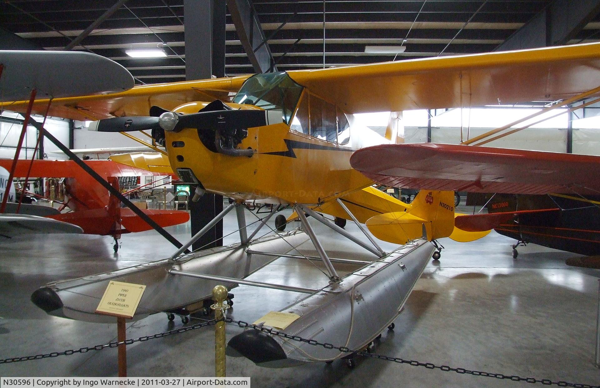 N30596, 1940 Piper J3C-65 Cub Cub C/N 4963, Piper J3C-65 Cub on floats at the Western Antique Aeroplane and Automobile Museum, Hood River OR