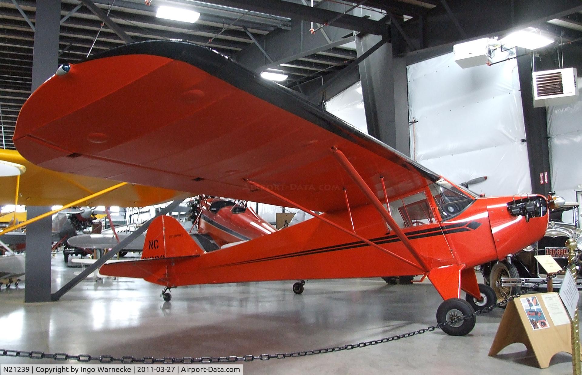 N21239, 1938 Taylorcraft BC-65 C/N 1029, Taylorcraft BC-65 at the Western Antique Aeroplane and Automobile Museum, Hood River OR