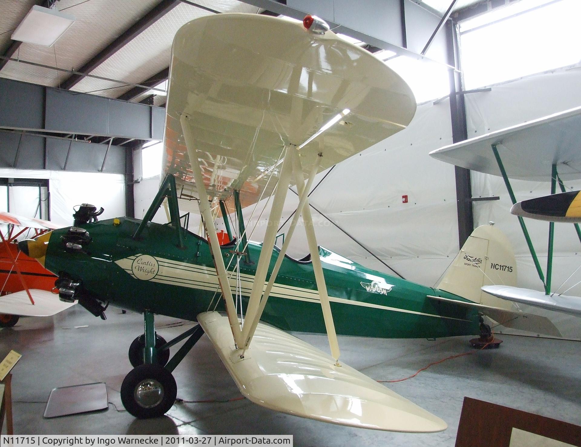 N11715, 1931 Curtiss-Wright Travel Air 12-W C/N 12W-2040, Curtiss-Wright Travel Air 12-W at the Western Antique Aeroplane and Automobile Museum, Hood River OR