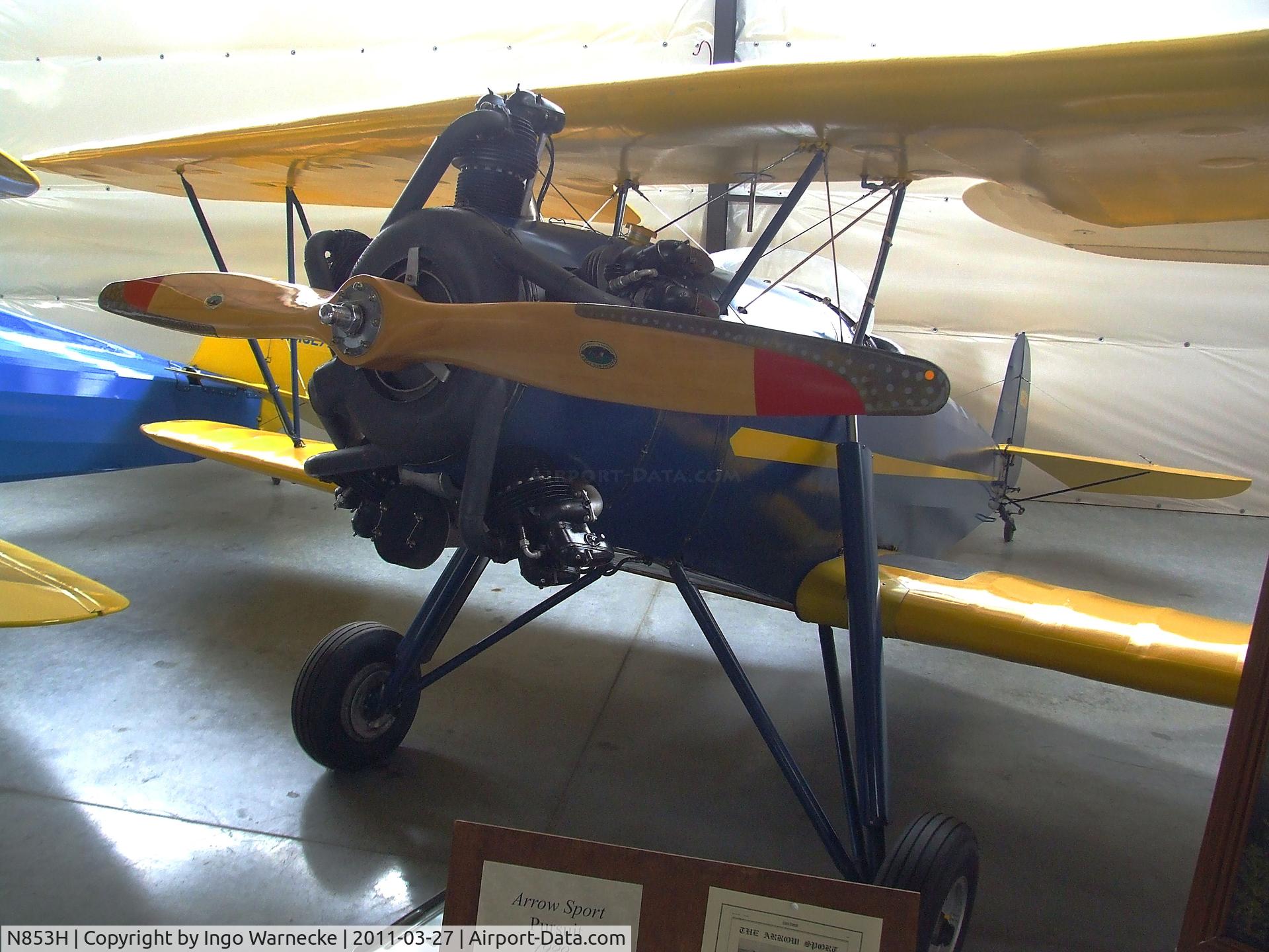 N853H, 1929 Arrow Sport A2-110 C/N 412, Arrow Sport at the Western Antique Aeroplane and Automobile Museum, Hood River OR