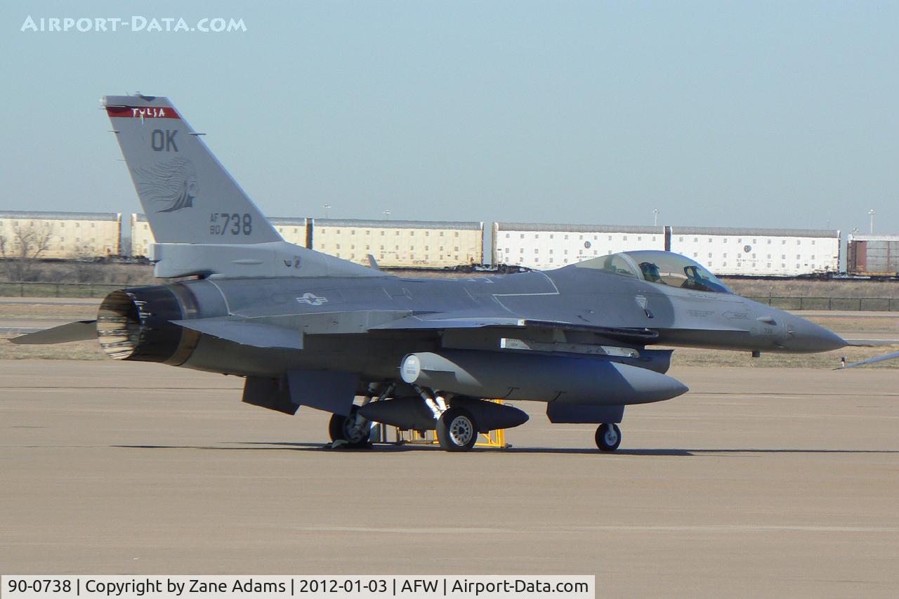 90-0738, 1990 General Dynamics F-16C Fighting Falcon C/N 1C-346, At Alliance Airport - Fort Worth, TX