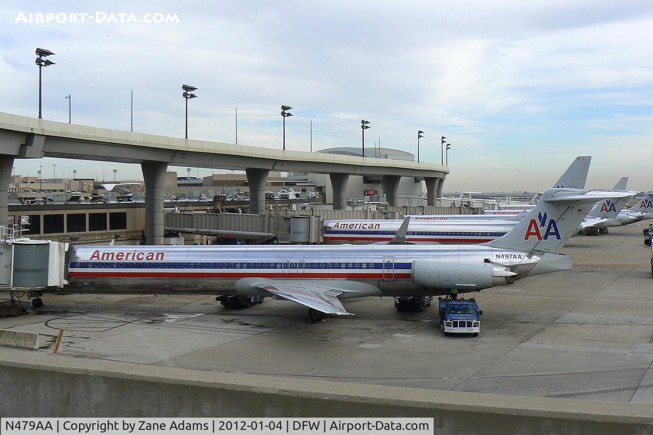 N479AA, 1988 McDonnell Douglas MD-82 (DC-9-82) C/N 49654, American Airlines at the gate - DFW Airport