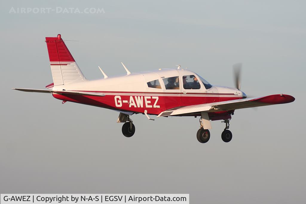 G-AWEZ, 1968 Piper PA-28R-180 Cherokee Arrow C/N 28R-30592, Departing
