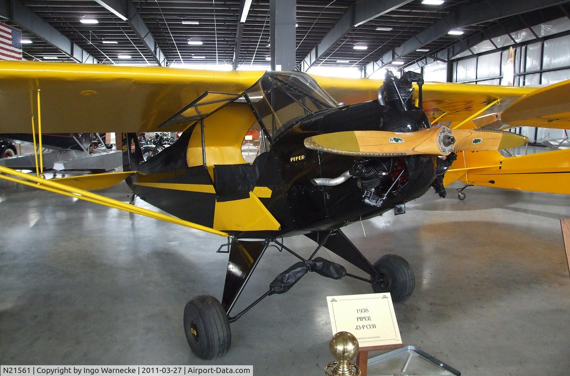 N21561, 1938 Piper J3P C/N 2474, Piper J3P Cub at the Western Antique Aeroplane and Automobile Museum, Hood River OR