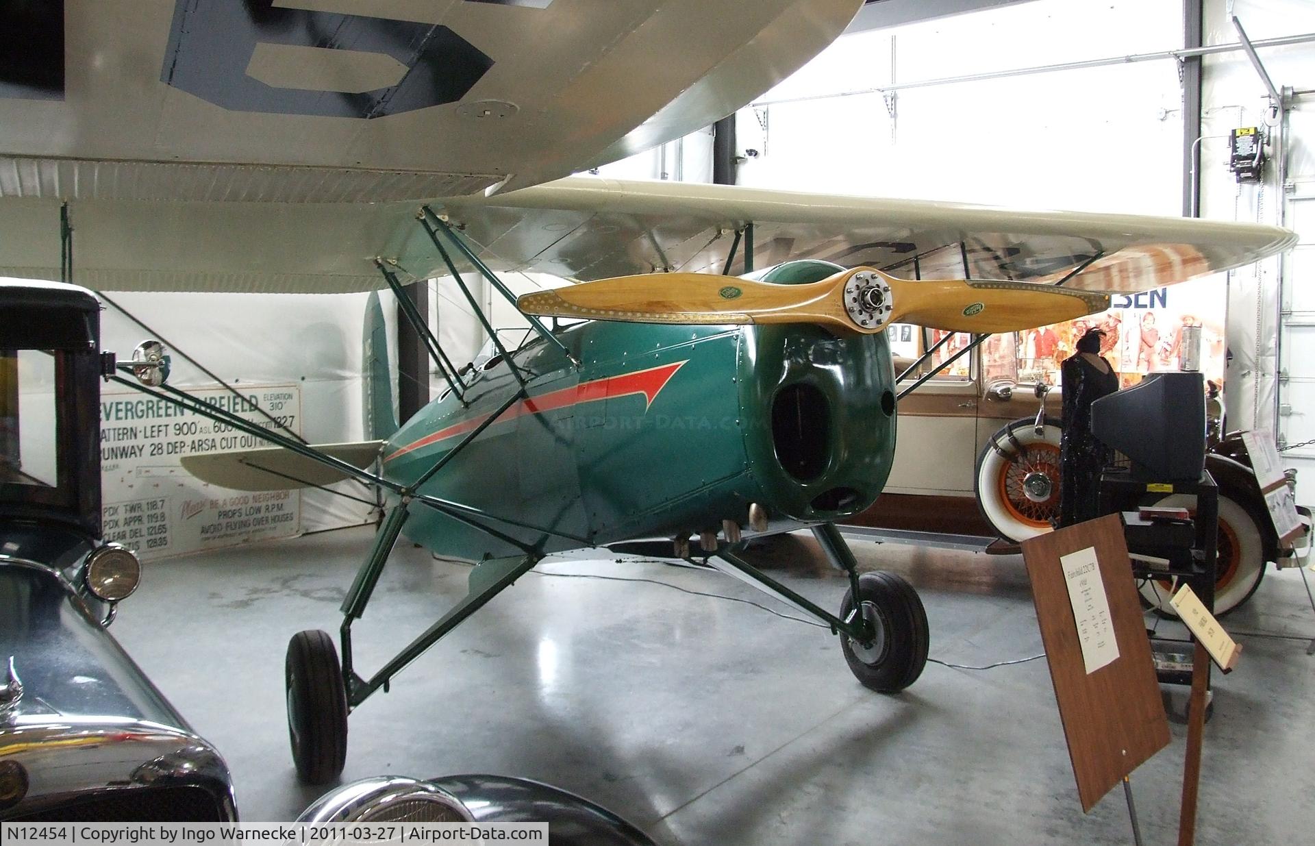 N12454, Fairchild 22 C7B C/N 1503, Fairchild 22 C7B at the Western Antique Aeroplane and Automobile Museum, Hood River OR