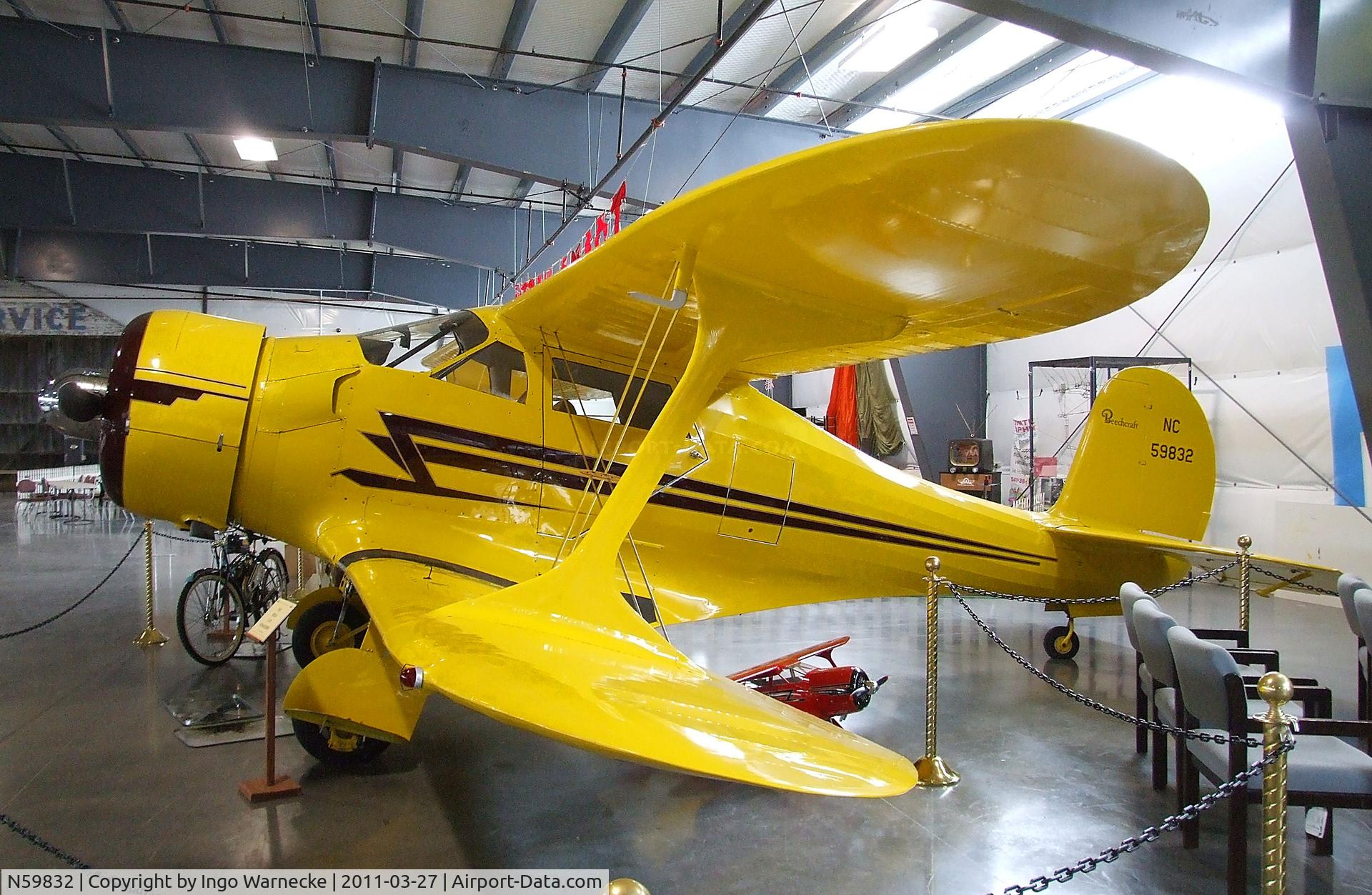 N59832, 1943 Beech D17S Staggerwing C/N 4837, Beechcraft D17S Staggerwing at the Western Antique Aeroplane and Automobile Museum, Hood River OR