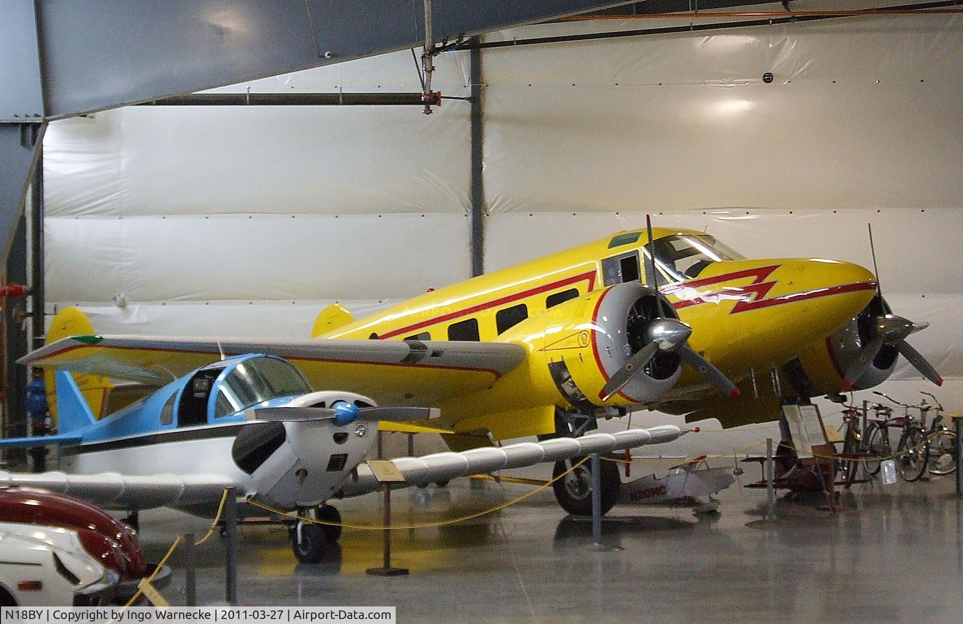 N18BY, 1957 Beech E18S C/N BA-275, Beechcraft E18S Twin Beech at the Western Antique Aeroplane and Automobile Museum, Hood River OR