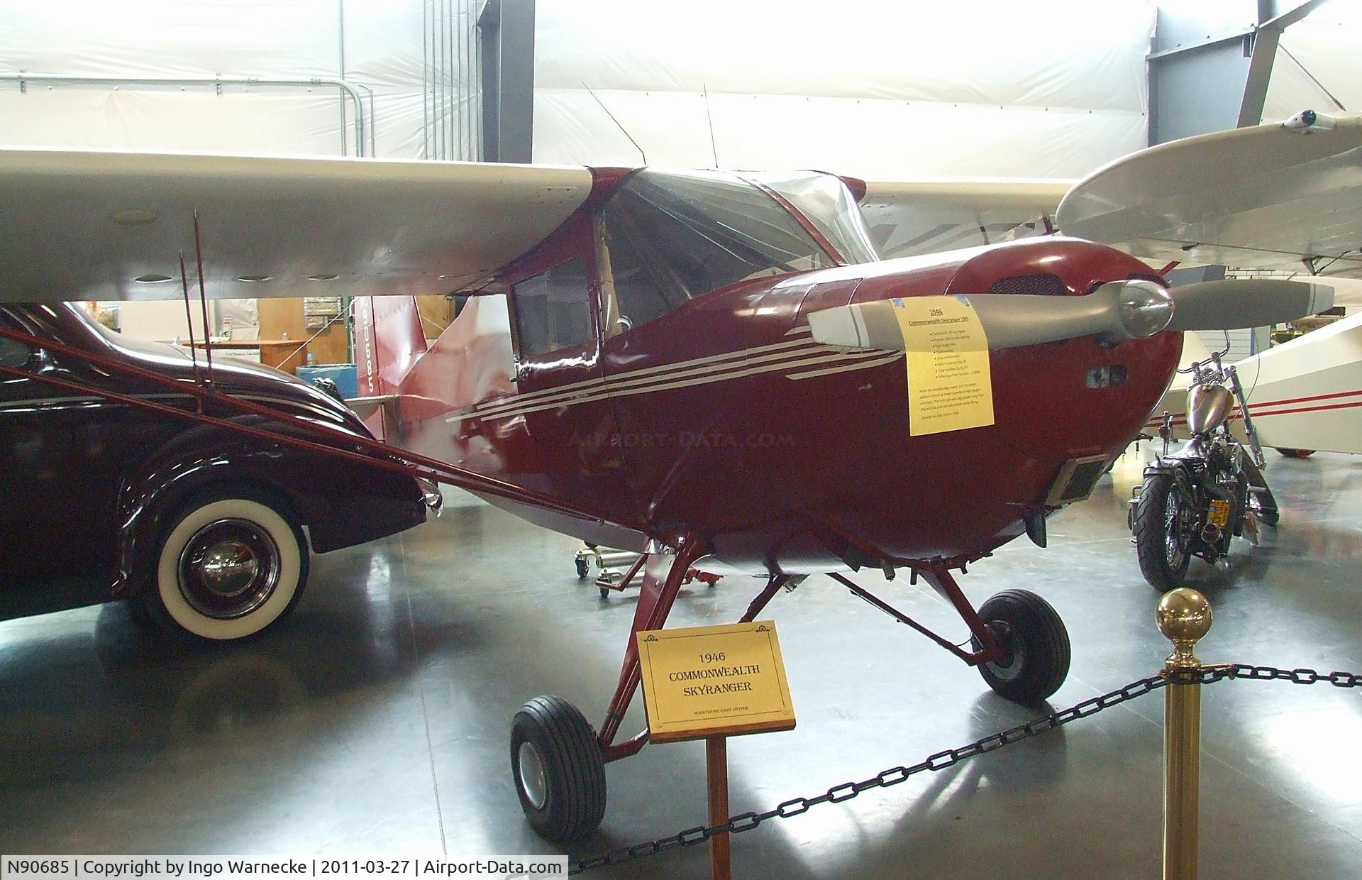N90685, 1946 Commonwealth 185 Skyranger C/N 1780, Commonwealth 185 Skyranger at the Western Antique Aeroplane and Automobile Museum, Hood River OR