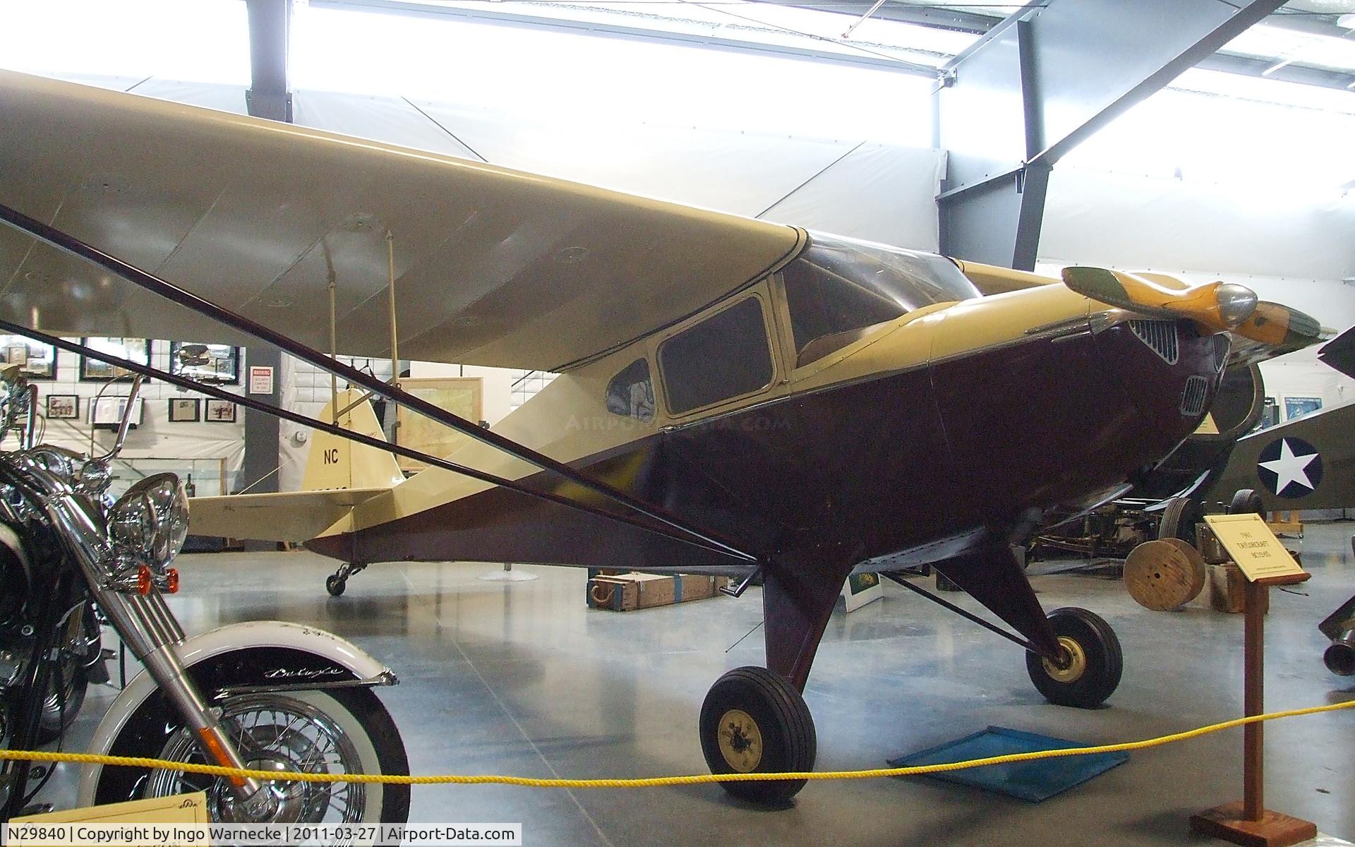 N29840, 1941 Taylorcraft BC12-65 C/N 2691, Taylorcraft BC12-65 at the Western Antique Aeroplane and Automobile Museum, Hood River OR