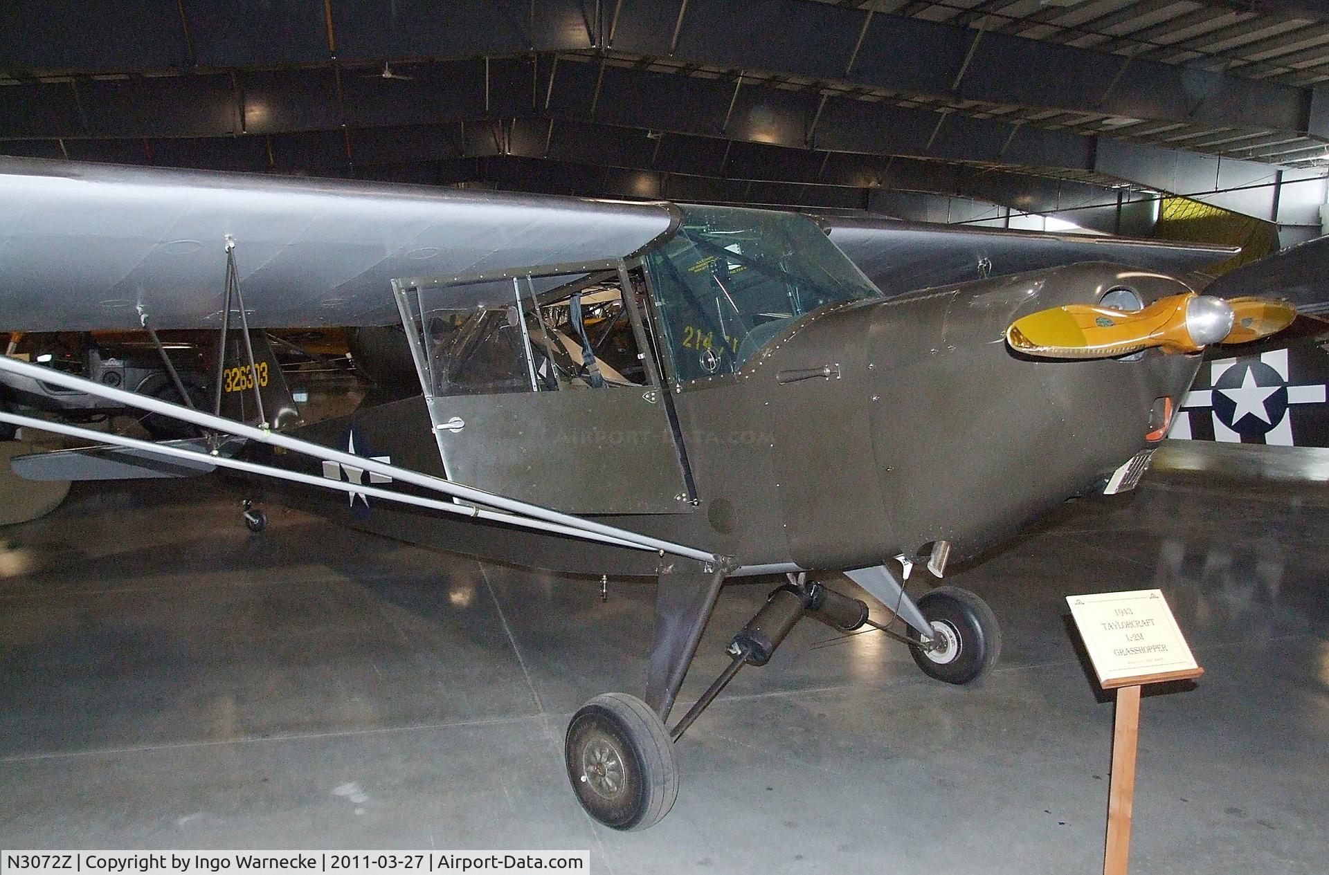 N3072Z, 1943 Taylorcraft DCO-65L2M C/N L-5615, Taylorcraft DCO-65L2M at the Western Antique Aeroplane and Automobile Museum, Hood River OR