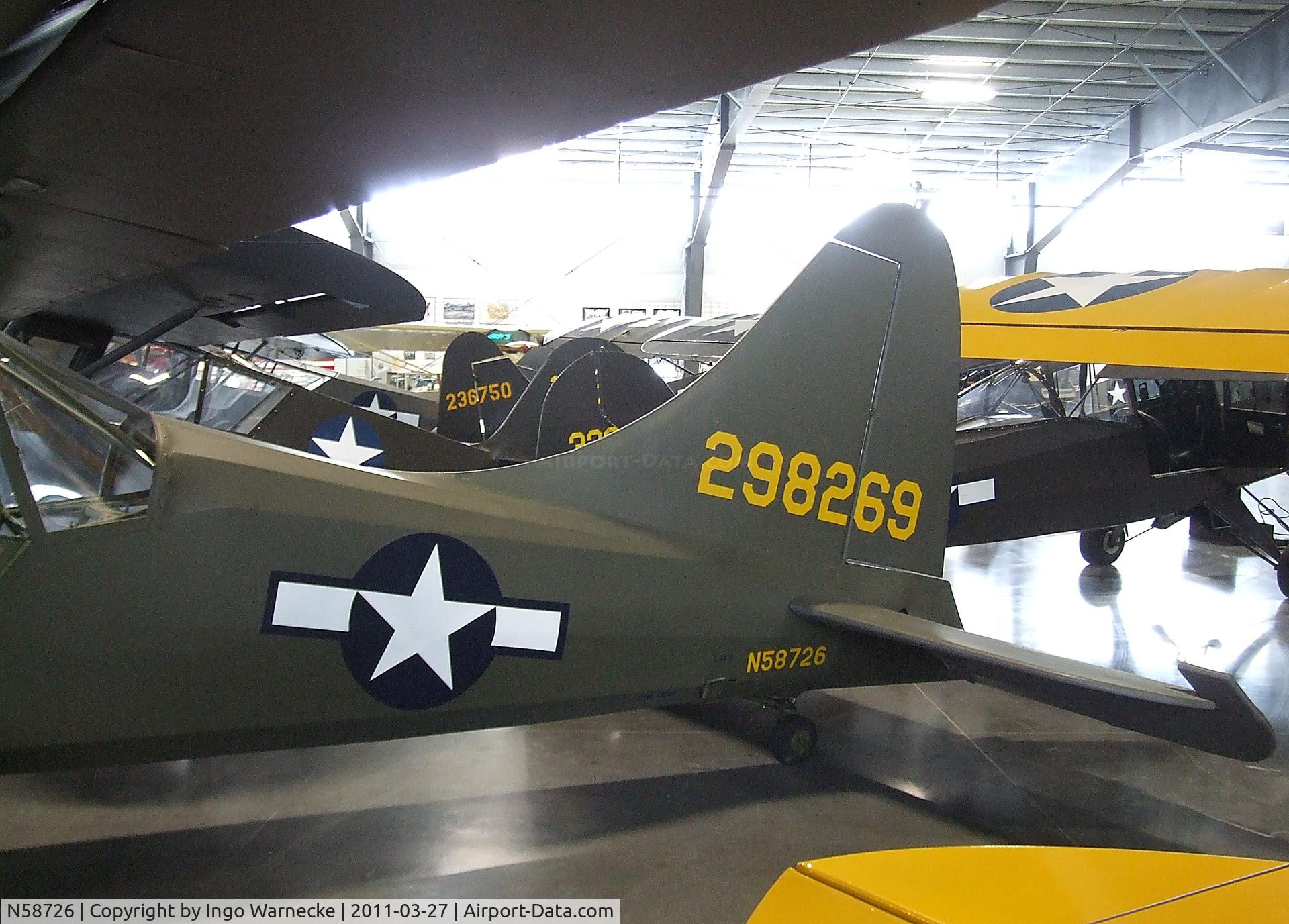 N58726, 1943 Stinson L-5 Sentinel C/N 76-510, Stinson L-5 Sentinel at the Western Antique Aeroplane and Automobile Museum, Hood River OR