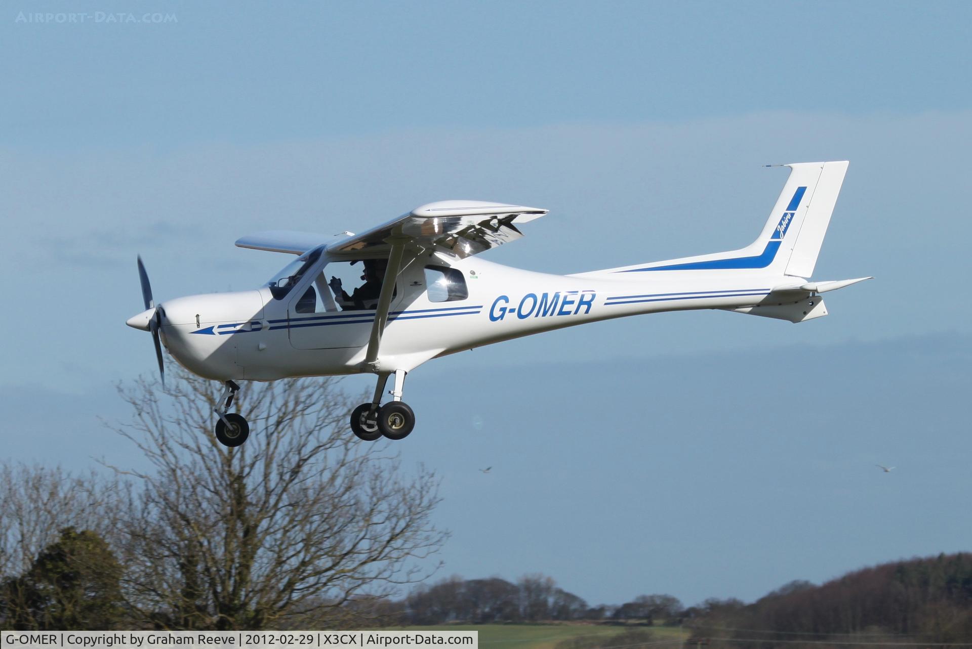 G-OMER, 2002 Jabiru UL-450 C/N PFA 274A-13823, About to touch down.