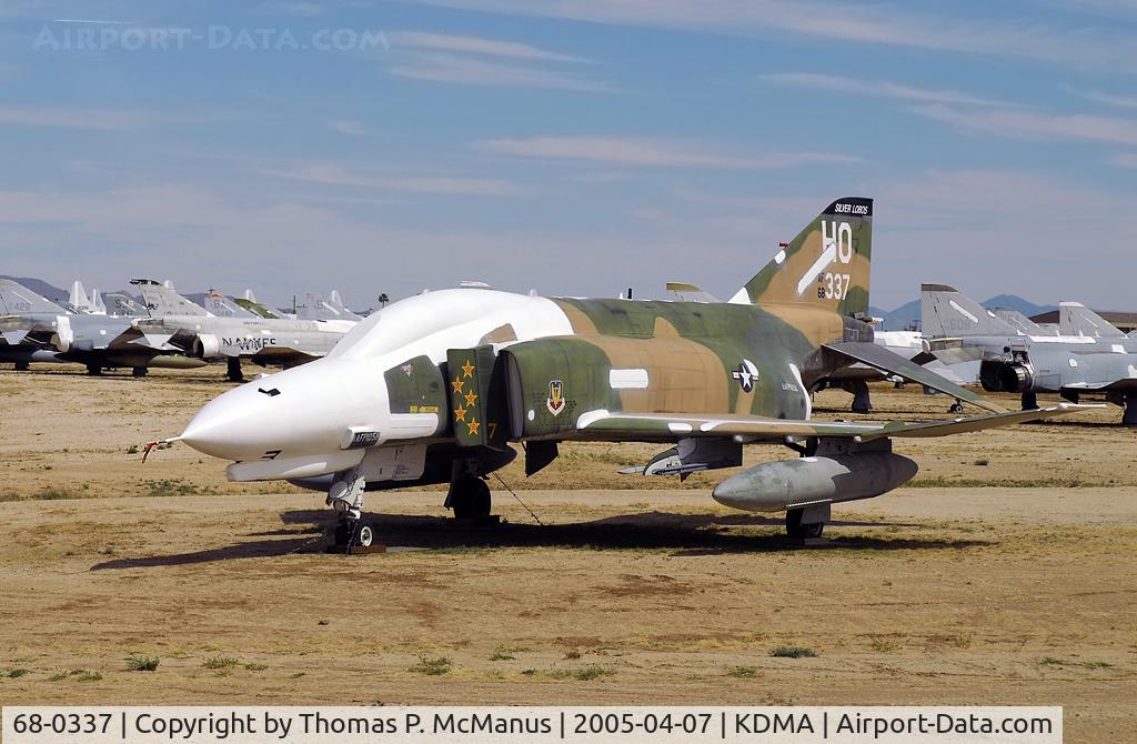 68-0337, 1968 McDonnell Douglas F-4E Phantom II C/N 3381, The Aircraft of ACE Capt. Steve Ritchie, 20th F/S. Vietnam.  In storage at AMARC, (KDMA), Tucson, AZ.