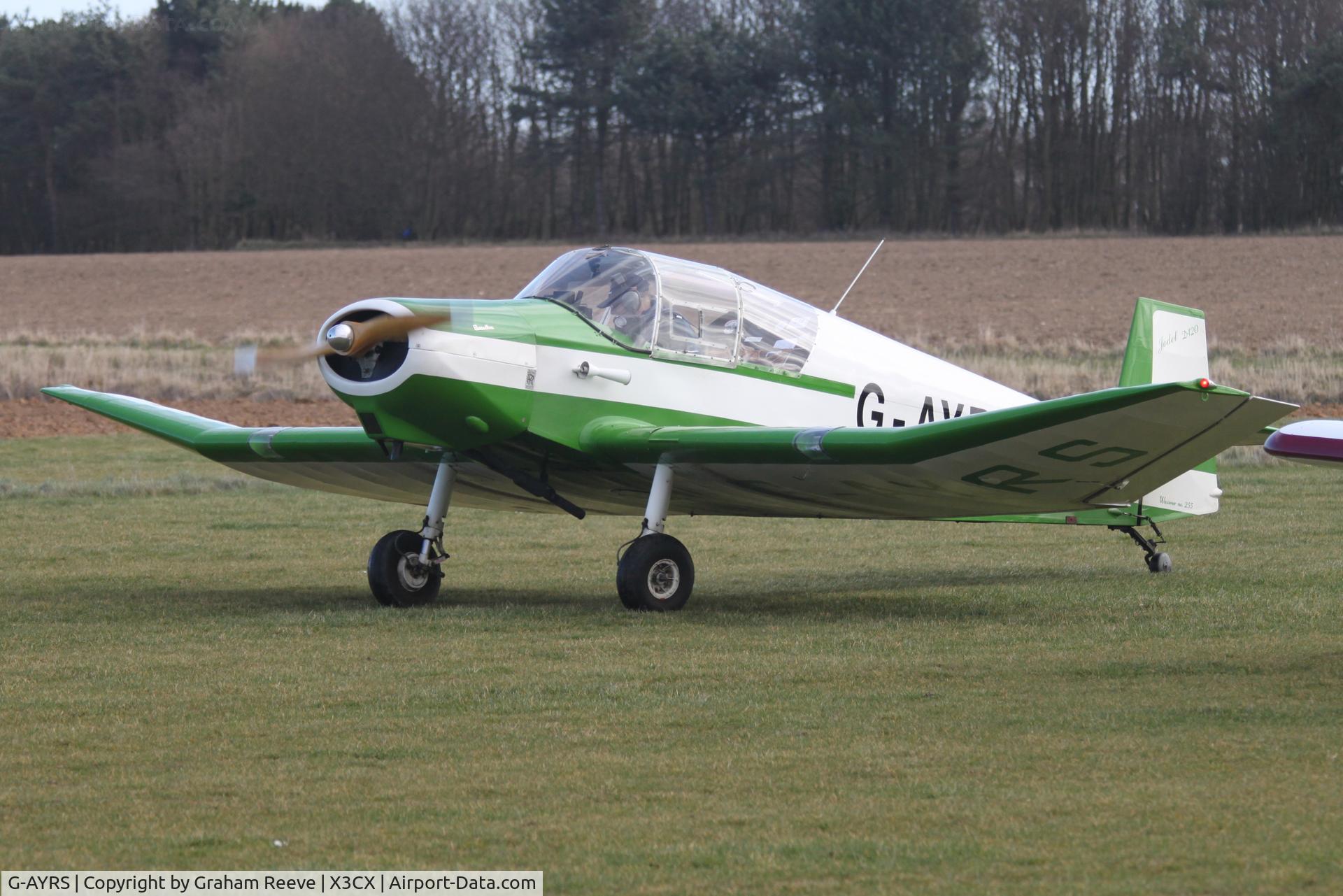 G-AYRS, 1964 Wassmer (Jodel) D-120 Paris-Nice C/N 255, Parked at Northrepps.