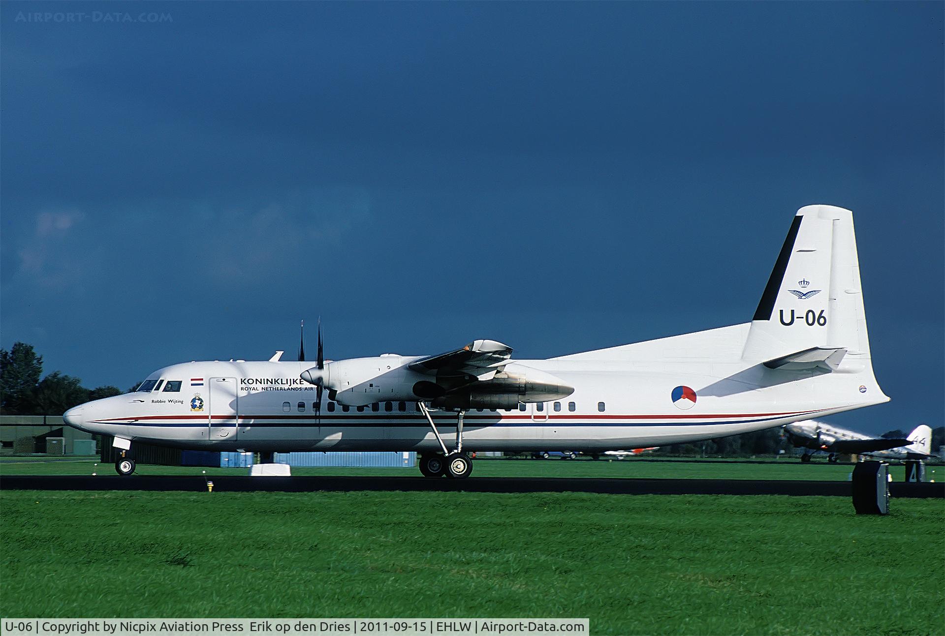 U-06, 1993 Fokker 50 C/N 20287, Netherlands AF VIP Fokker-50 U-06 arriving at the Leeuwarden Airshow 2011 in the very early morning light.