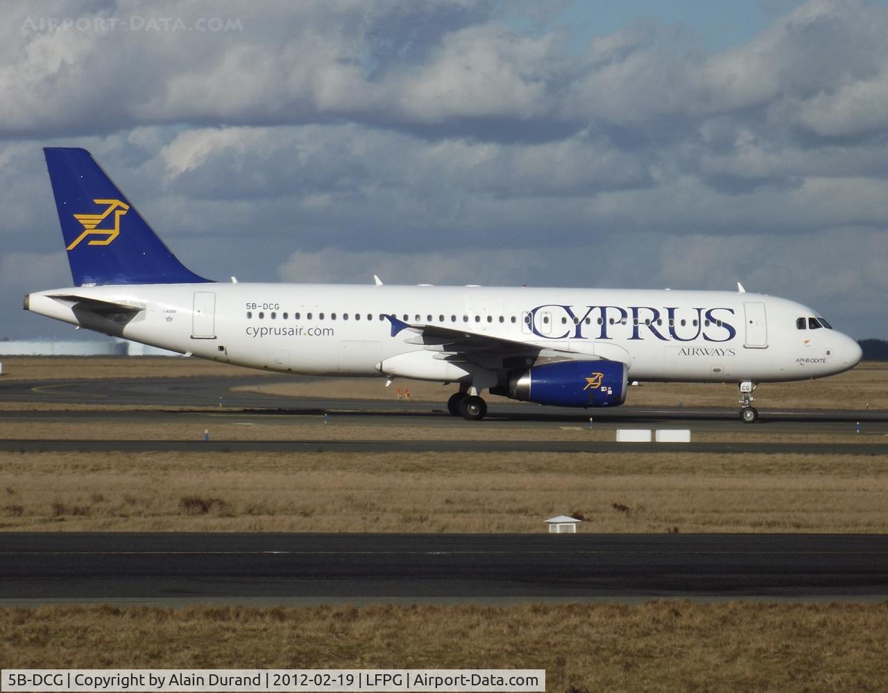5B-DCG, 2010 Airbus A320-232 C/N 4197, Landed on runway 27R and was heading to gate at Satelitte 4.