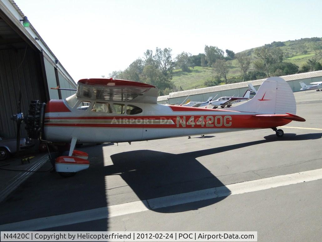 N4420C, 1952 Cessna 195B Businessliner C/N 16005, Having some work done
