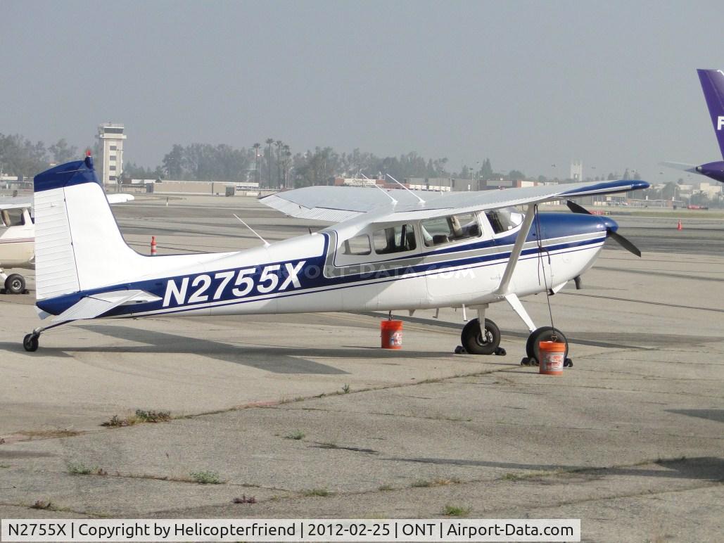 N2755X, 1965 Cessna 180H Skywagon C/N 18051555, Parked on the south west