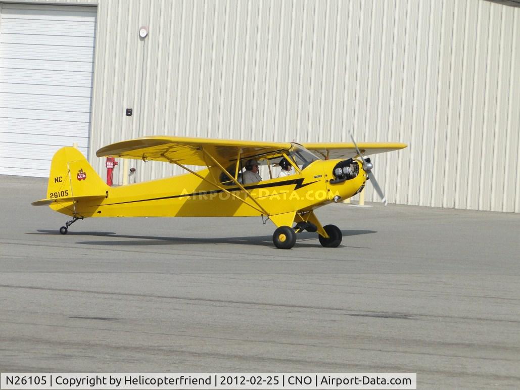 N26105, Piper J3C-65 Cub Cub C/N 4051, Taxiing to the runway