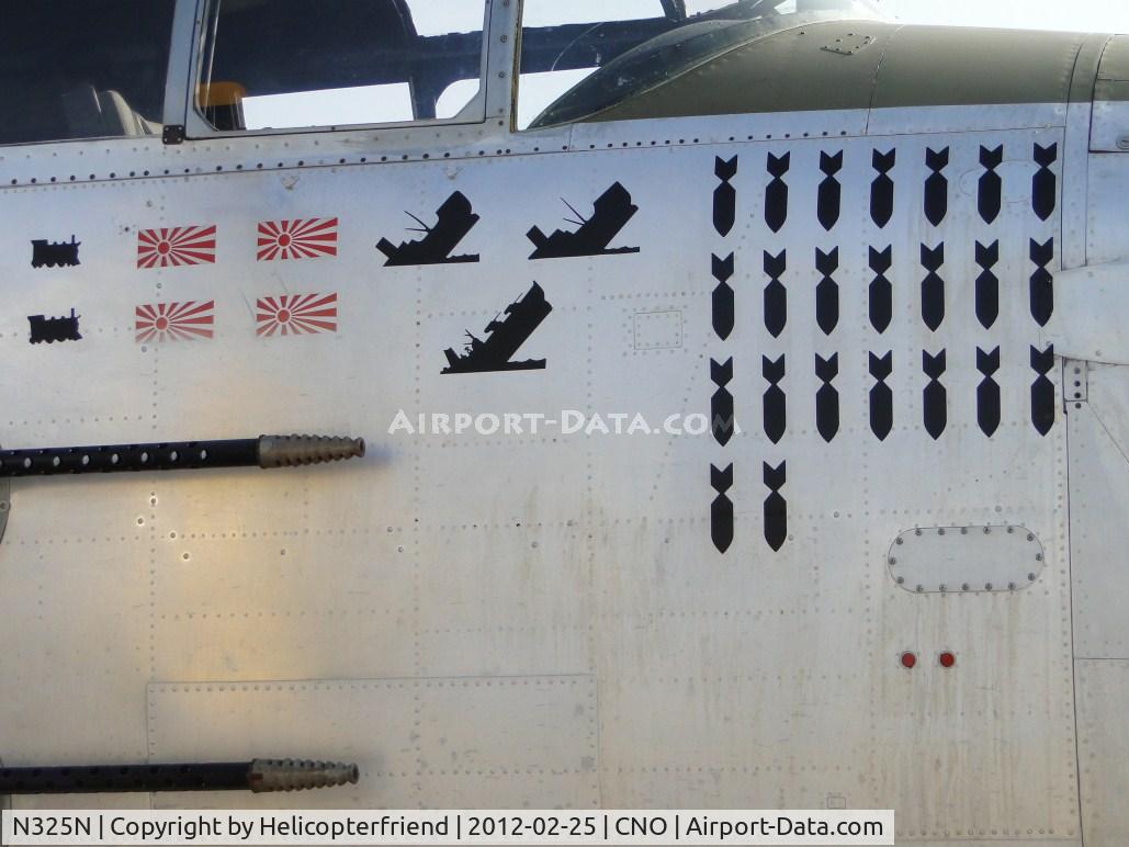 N325N, 1945 North American B-25J-30/32-NC Mitchell Mitchell C/N 108-47452, Icons painted on the port side of the fuselage