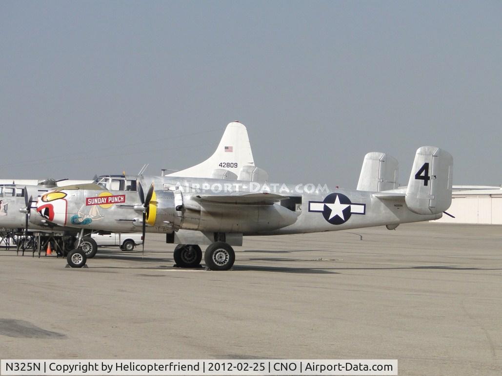 N325N, 1945 North American B-25J-30/32-NC Mitchell Mitchell C/N 108-47452, Still indicates Tanker #4 on the tail