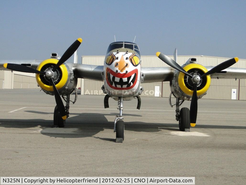 N325N, 1945 North American B-25J-30/32-NC Mitchell Mitchell C/N 108-47452, Appears to be snarling with twin Curtiss-Wright R-2600 waiting to spool up