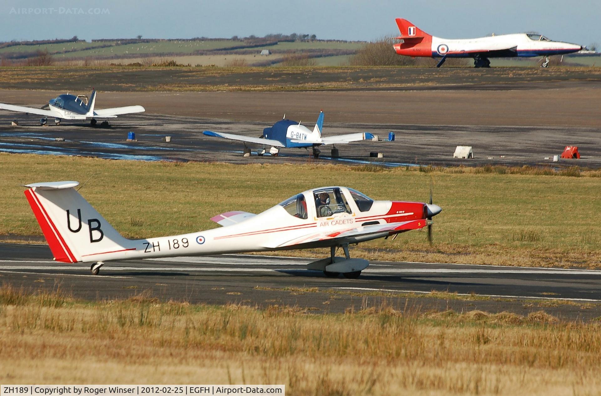 ZH189, Grob G-109B Vigilant T1 C/N 6538, Coded UB. Vigilant of resident 636 Volunteer Gliding Squadron.