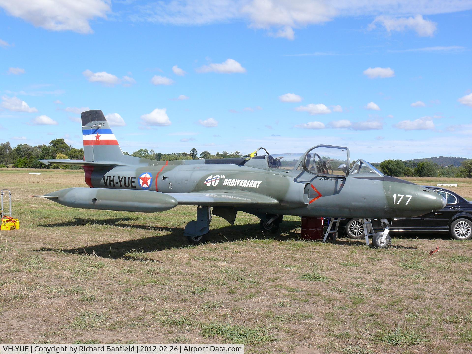 VH-YUE, 1968 Soko G2 Galeb C/N 23177, Alkira Skyday - Lilydale Airfield 26 Feb 2012