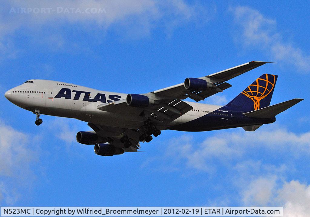 N523MC, 1979 Boeing 747-2D7B C/N 21782, On Approach to Runway 26 of Ramstein Air Base (Germany).