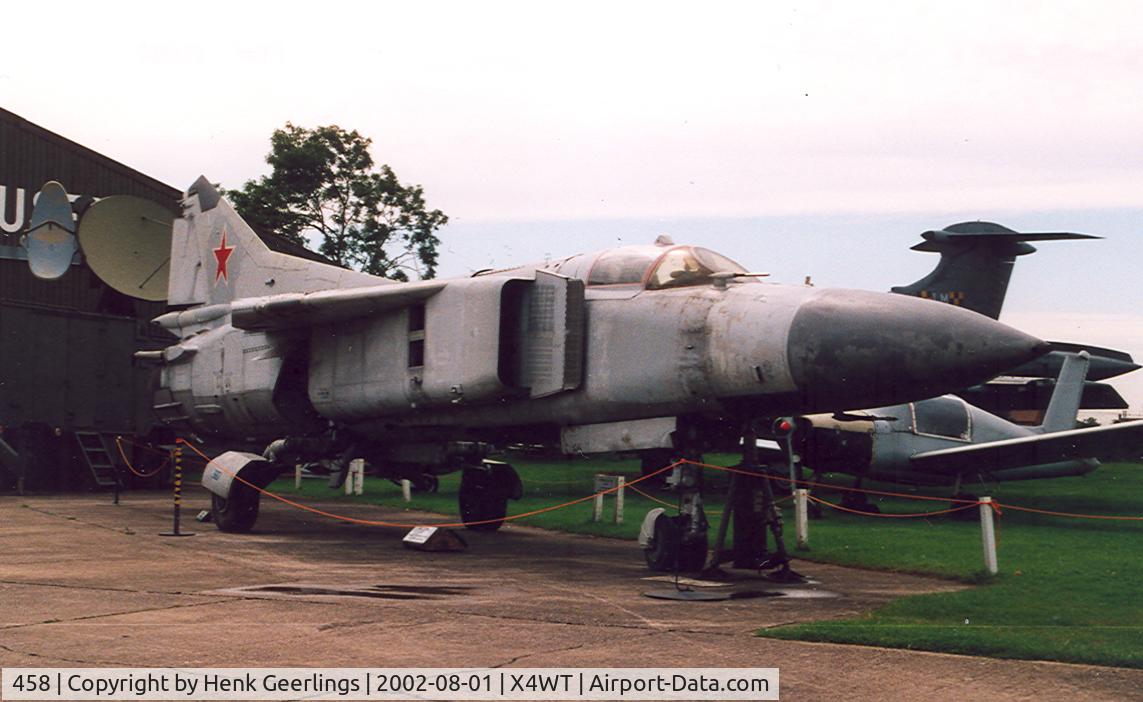458, Mikoyan-Gurevich MiG-23ML C/N 024003607, Newark Aviation Museum (UK)