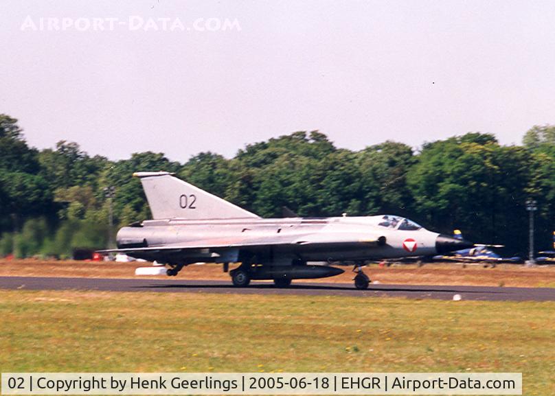 02, Saab J-35Oe MkII Draken C/N 35-1402, Dutch AF Open House at Gilze Rijen AB - 2005