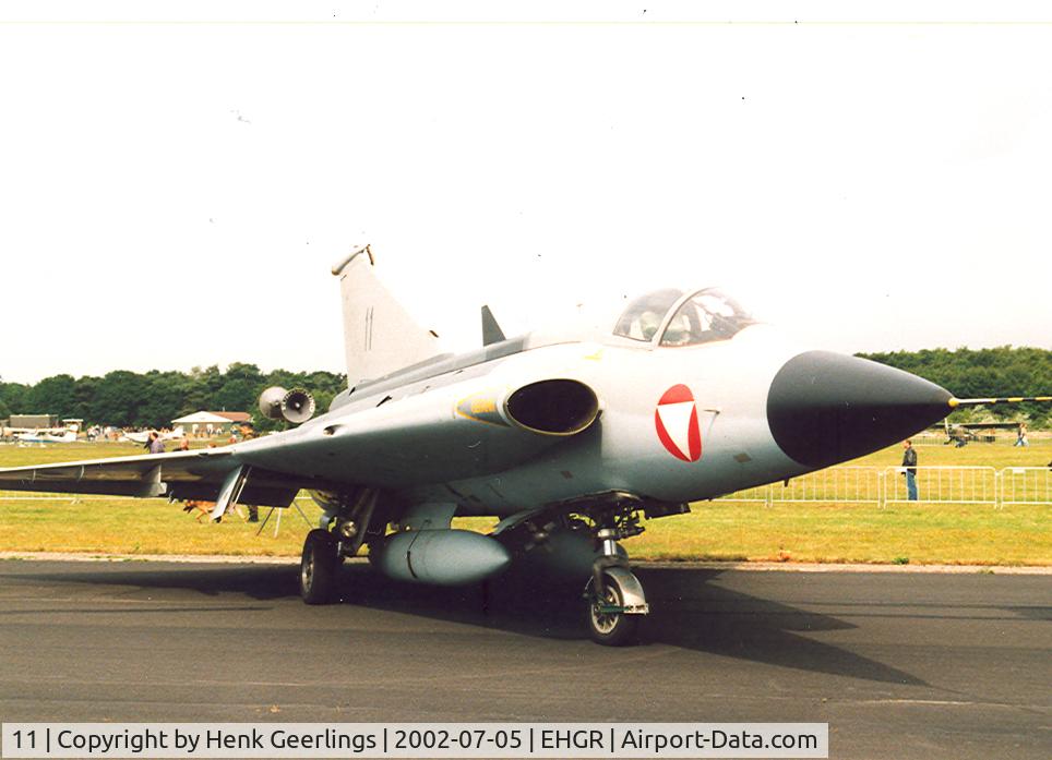 11, Saab J-35Oe MkII Draken C/N 35-1411, Dutch AF Open House 2002 , Gilze Rijen AB