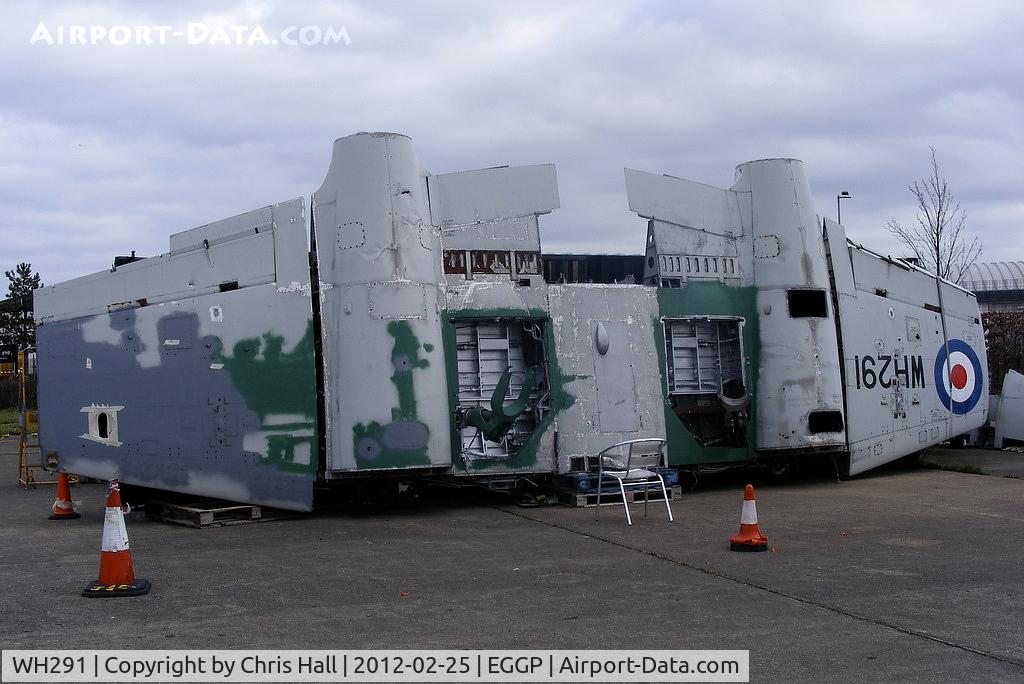 WH291, Gloster Meteor F.8 C/N Not found WH291, wing section under restoration at the Speke Aerodrome Heritage Group (SAHG)