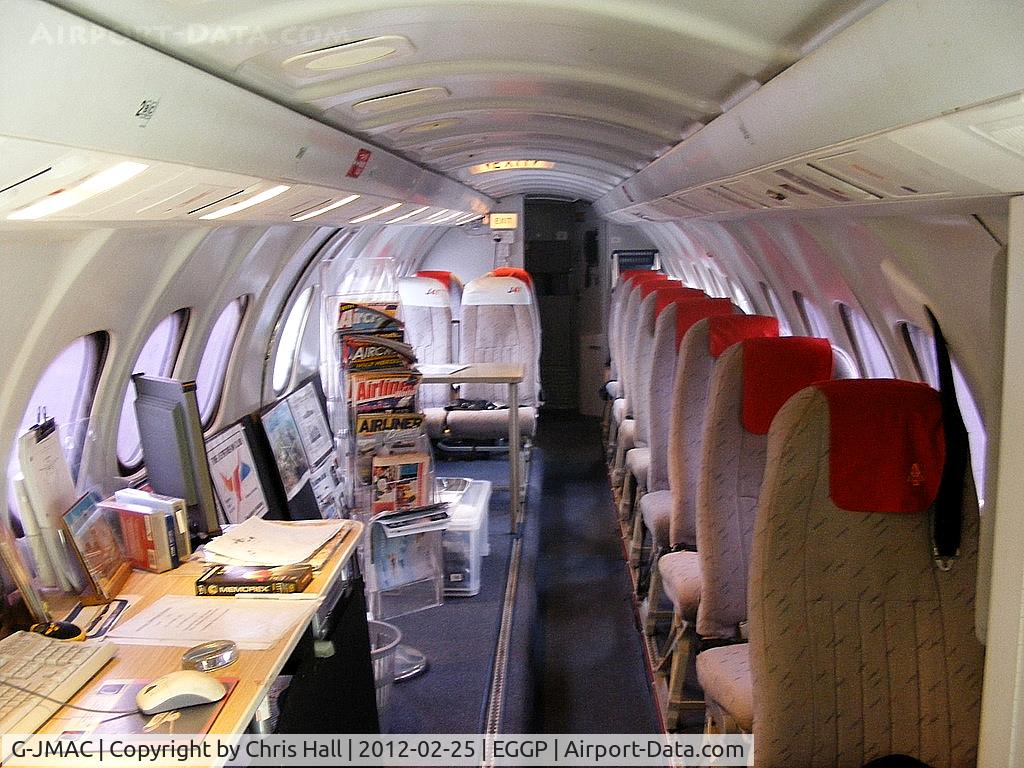 G-JMAC, 1992 British Aerospace Jetstream 41 C/N 41004, interior of G-JMAC preserved by the Speke Aerodrome Heritage Group (SAHG)