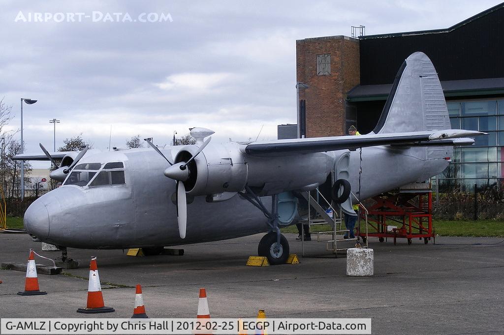 G-AMLZ, Percival P-50 Prince 6E C/N P50-46, preserved by the Speke Aerodrome Heritage Group (SAHG) on the old Speke apron