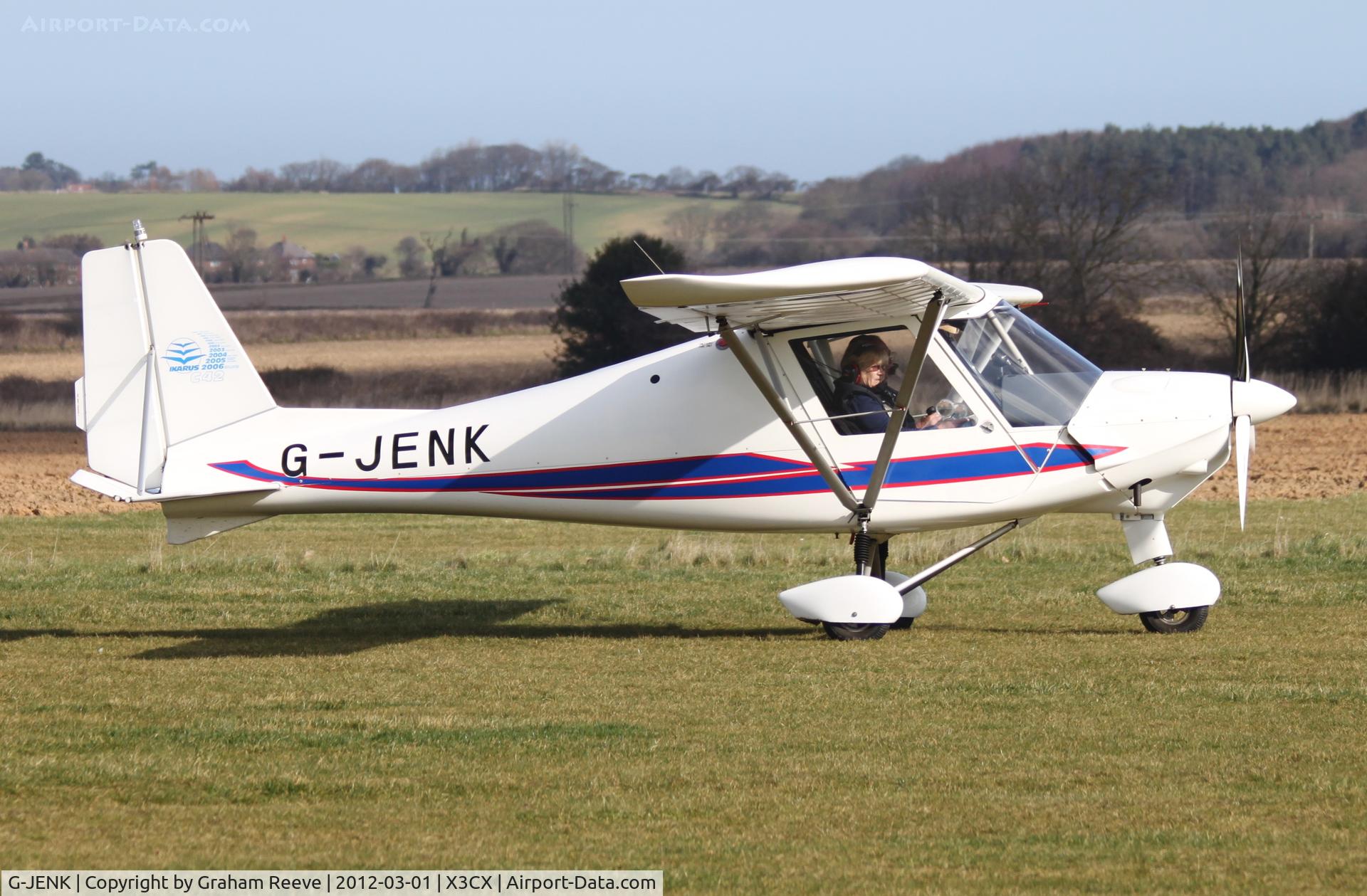 G-JENK, 2008 Comco Ikarus C42 FB80 C/N 0806-6978, Just landed.