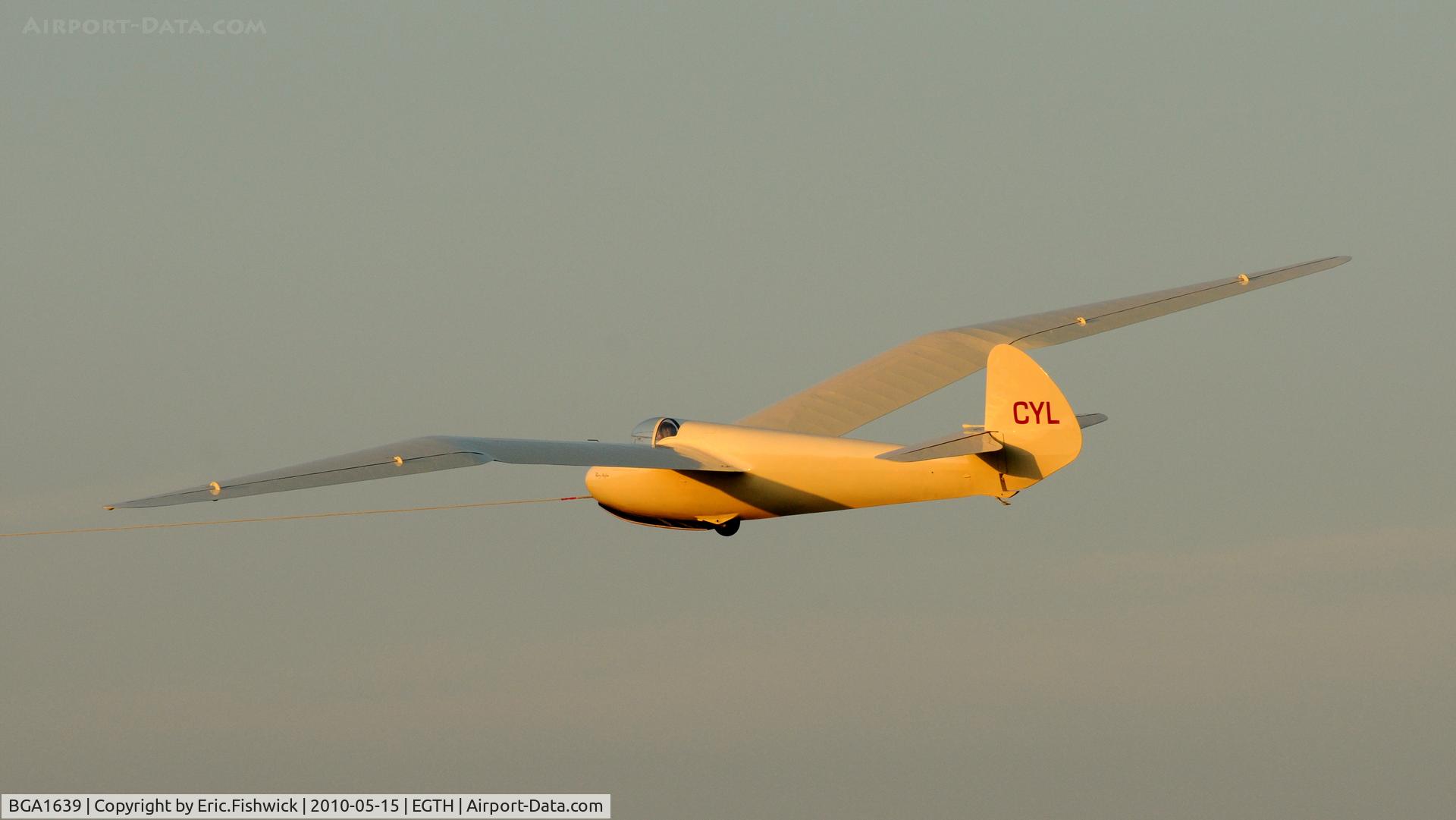 BGA1639, Schempp-Hirth Goppingen Go 3 Minimoa C/N 378, CYL, displaying at Shuttleworth May Sunset Air Display 2010