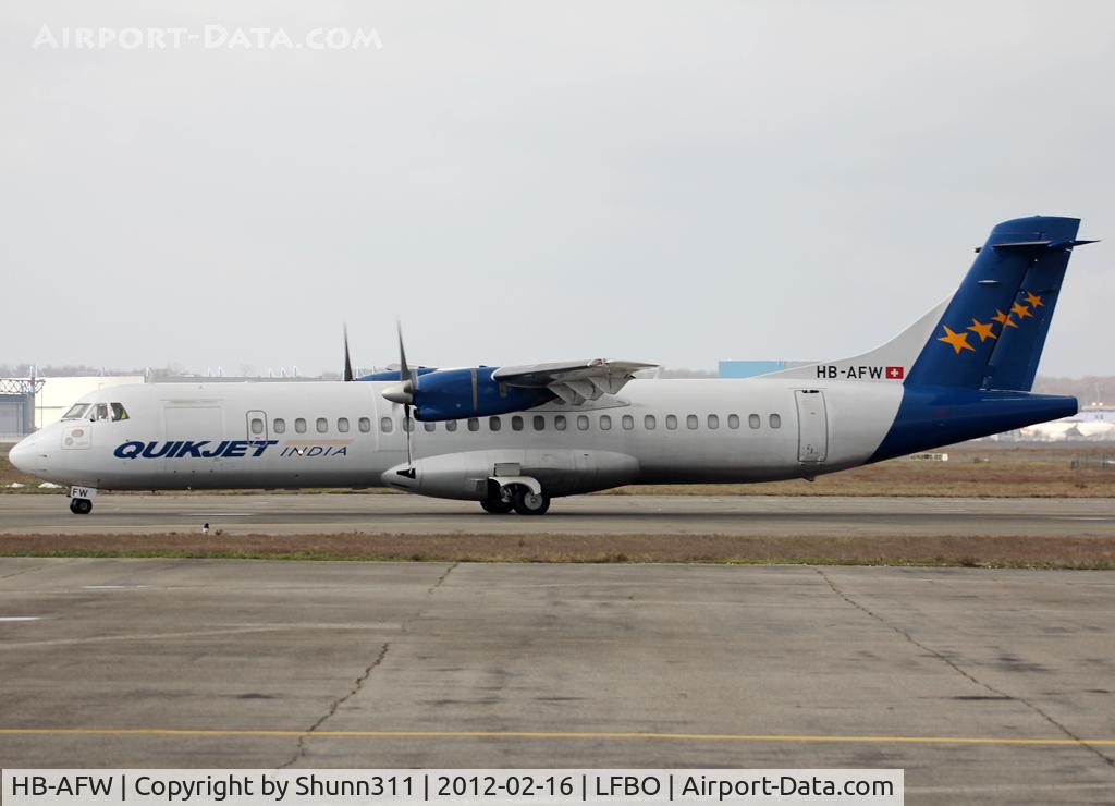 HB-AFW, 2009 ATR 72-212A C/N 870, Taxiing for depature...
