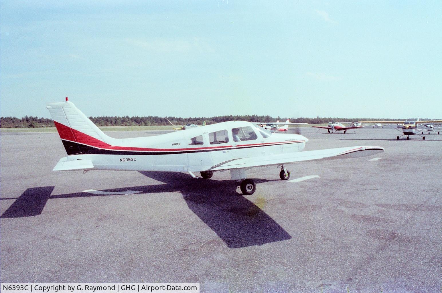 N6393C, 1978 Piper PA-28-161 Cherokee Warrior II C/N 28-7816419, 1978 Piper PA-28-161.  This phot was taken at Marshfield Airport in Marshfield, Massachusetts.  I used to fly it back around 1979-1980.
