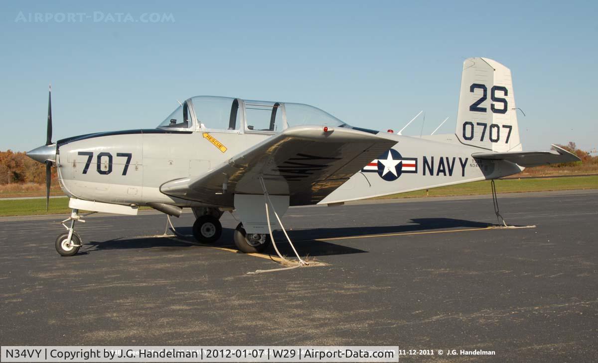 N34VY, 1955 Beech D-45 (T-34B) Mentor C/N BG-41, at Bay Btidge Airport