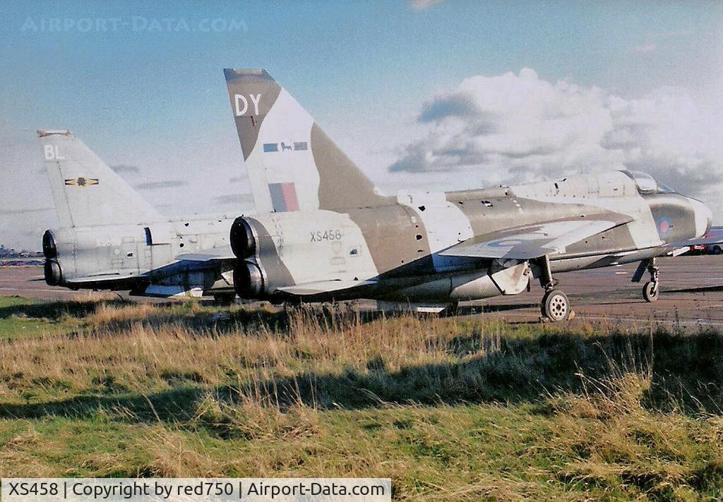 XS458, 1965 English Electric Lightning T.5 C/N 95018, Photograph by Edwin van Opstal with permission. Scanned from a color print.