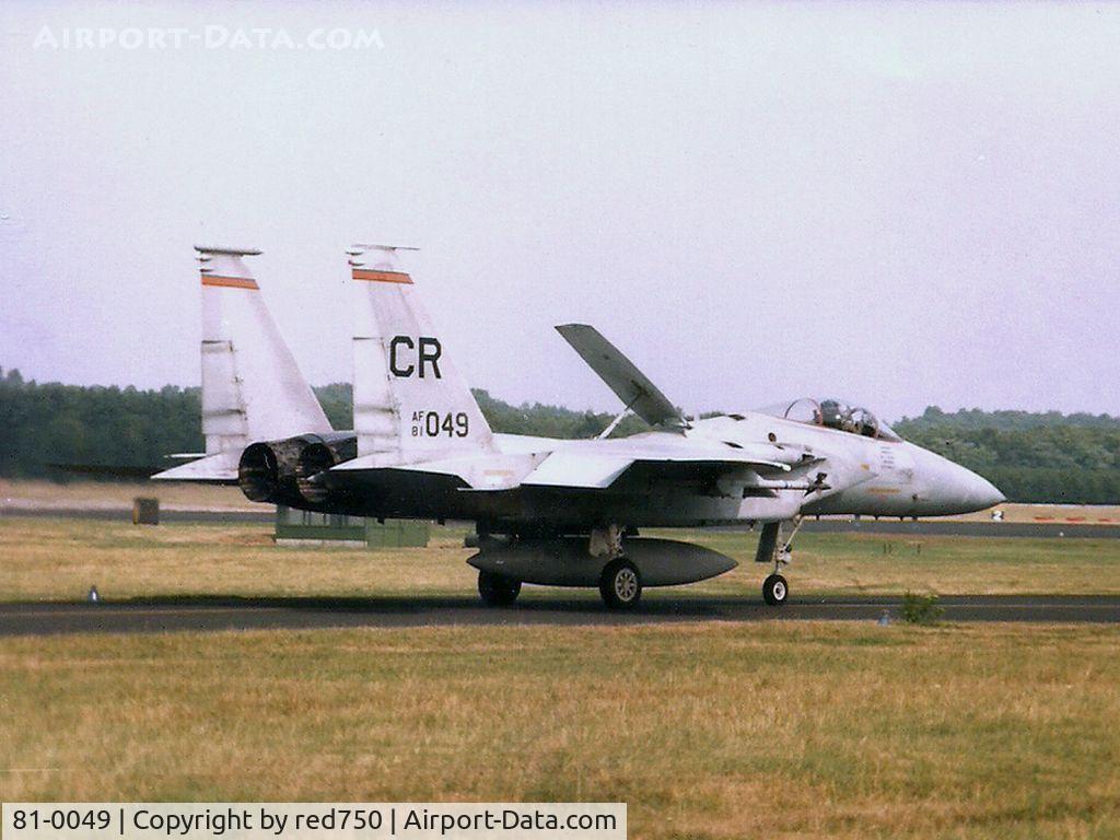 81-0049, 1981 McDonnell Douglas F-15C Eagle C/N 0803/C232, Photograph by Edwin van Opstal with permission. Scanned from a color print.
