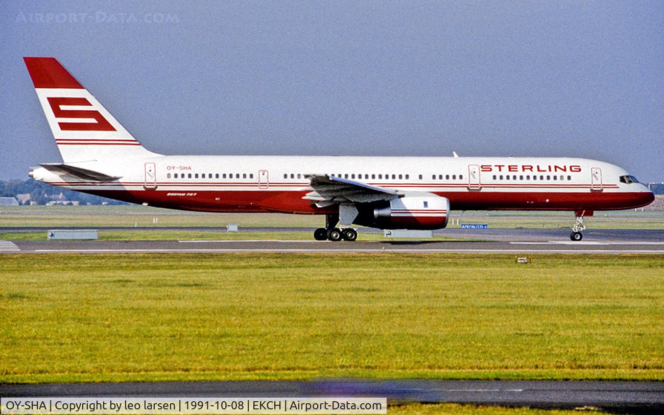OY-SHA, 1991 Boeing 757-2J4 C/N 25155, CPH Copenhagen Kastrup 8.10.91