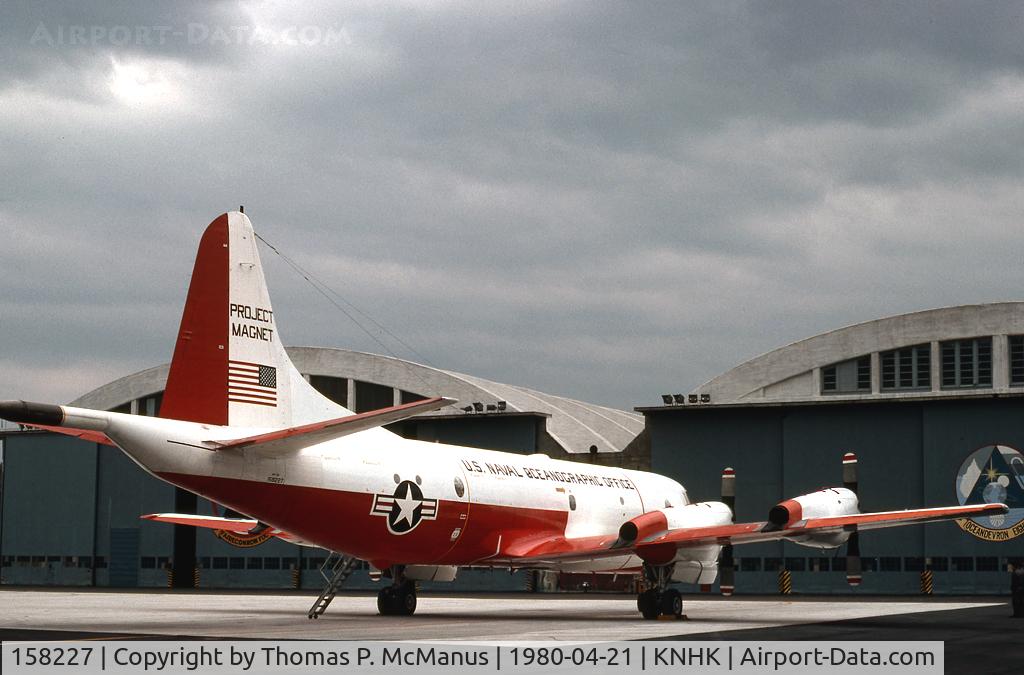 158227, Lockheed RP-3D Orion C/N 185-5551, A/C assigned to VXN-8, at NAS Patuxent River, MD., (US Naval Oceanagraphic Office, Project Magnet), displaying noseart 