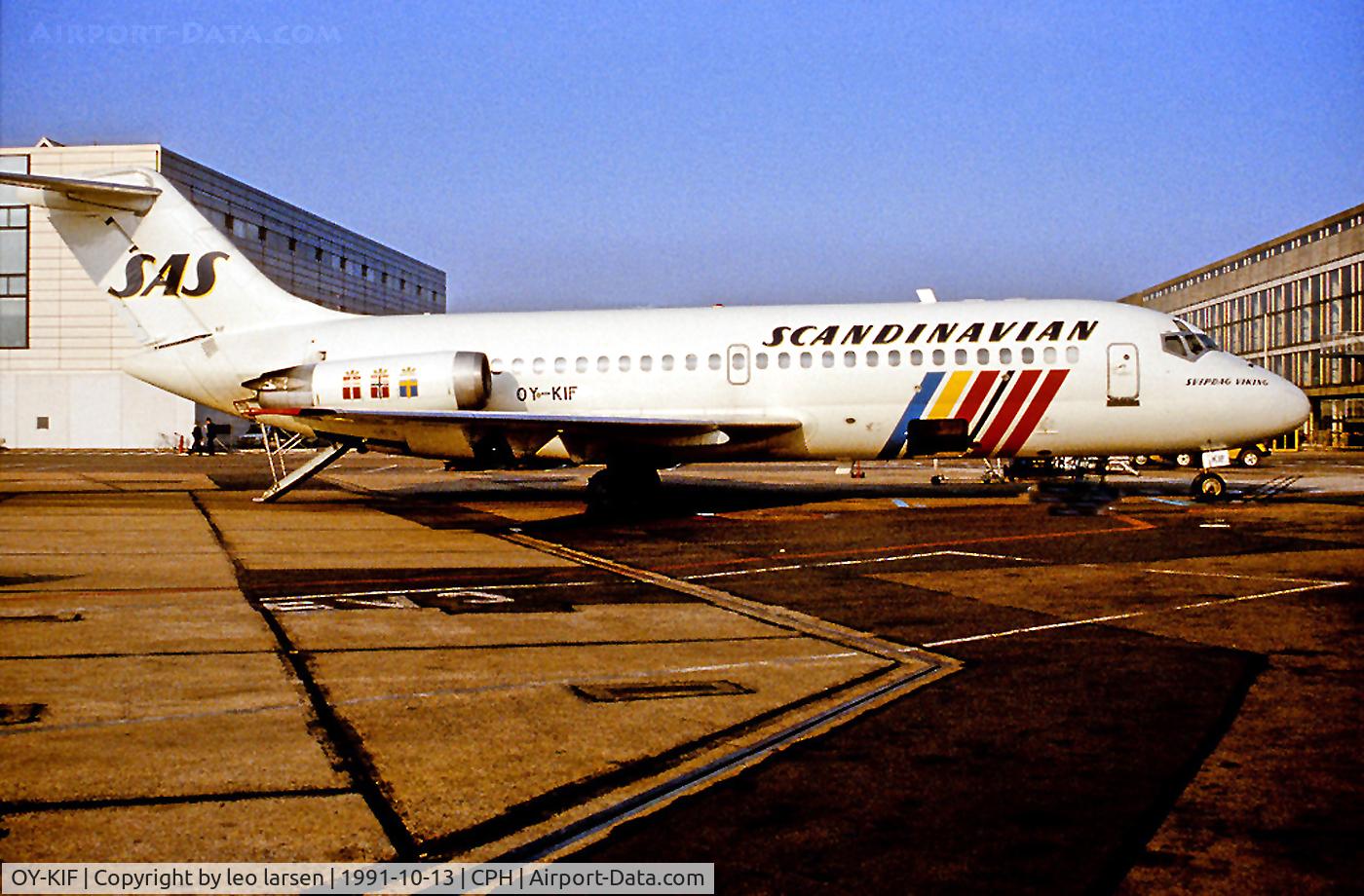 OY-KIF, 1968 Douglas DC-9-21 C/N 47303, Copenhagen Kastrup 13.10.91