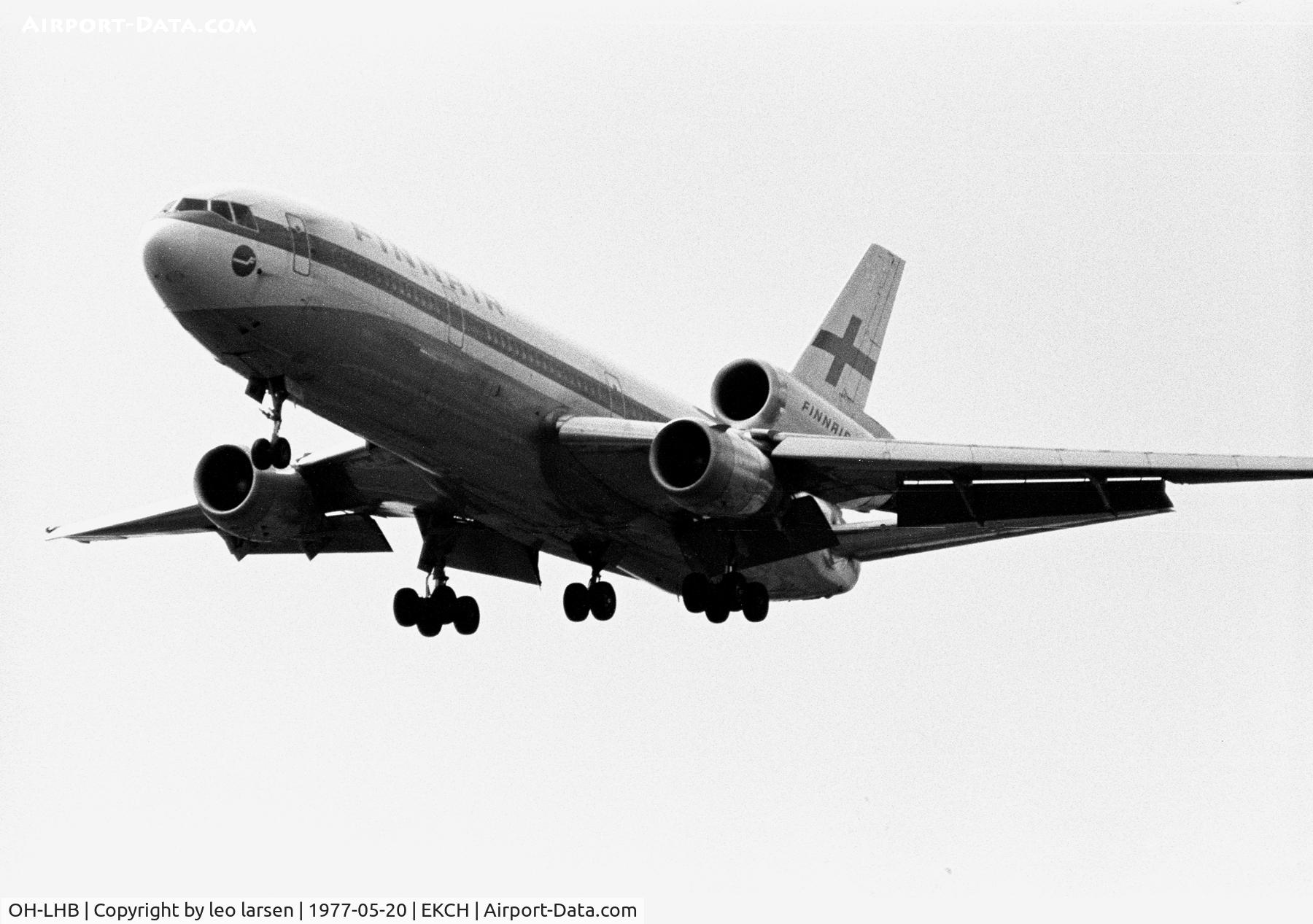 OH-LHB, 1975 McDonnell Douglas DC-10-30 C/N 47957, L/D Copenhagen Kastrup Denmark 20. 5.77