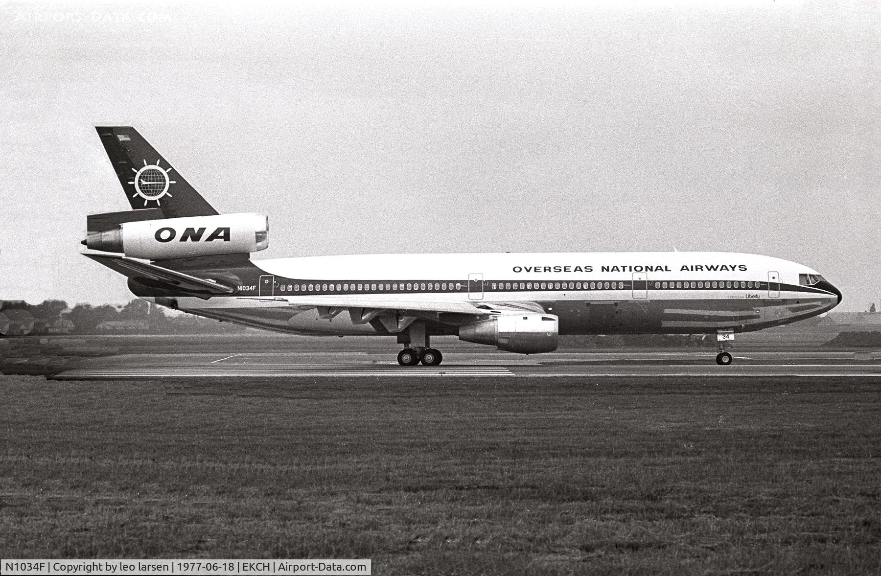 N1034F, 1977 McDonnell Douglas DC-10-30CF C/N 46962, Copenhagen Kastrup 18.6.77